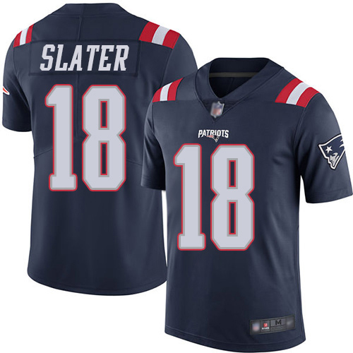 New England Patriots Football #18 Rush Vapor Limited Navy Blue Men Matthew Slater NFL Jersey->women nfl jersey->Women Jersey